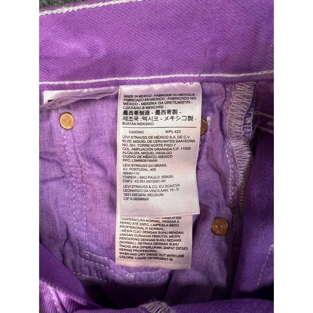 Levi's Men's 501 W30 L32 Purple Overdyed Jeans Y2K Grunge Streetwear Depop Skate - Picture 8 of 15